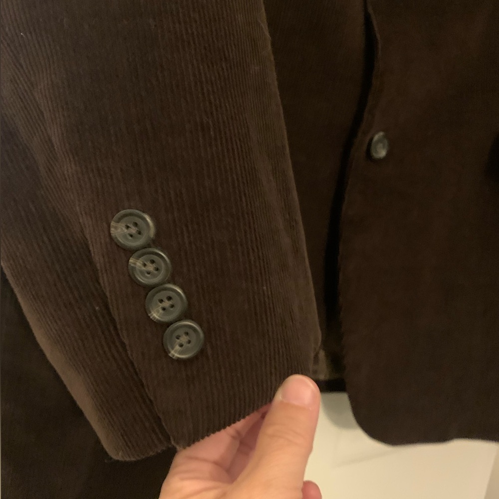 Chaps Classic Corduroy Brown Blazer 44L Minimalist Academia Office Sport Coat - Picture 10 of 14